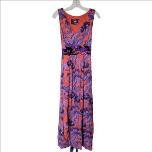 Anthropologie Vibrant Floral Maxi Dress